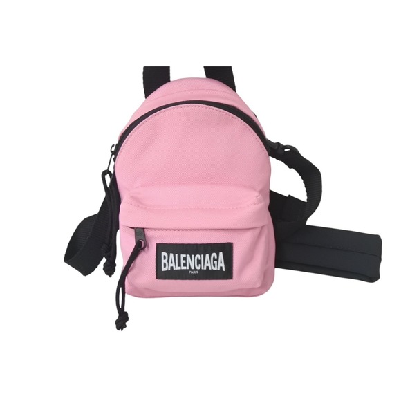 Balenciaga Mini Pink Black Backpack - Picture 1 of 8